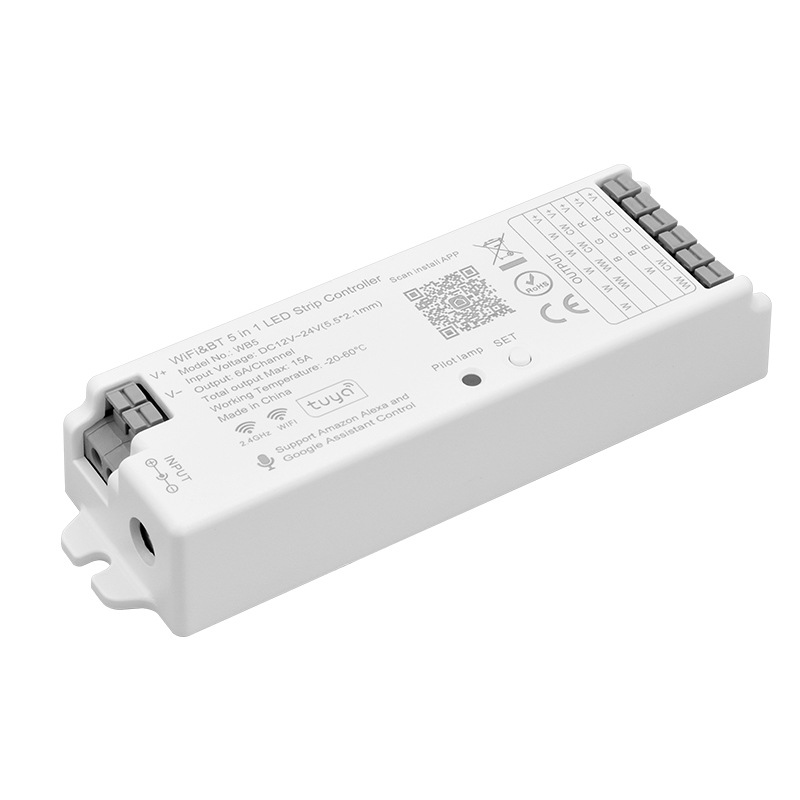 WB5 WIFI & Bluetooth 5in1 Tuya LED Controller WB5 WIFI & Bluetooth 5in1 Tuya LED Controller